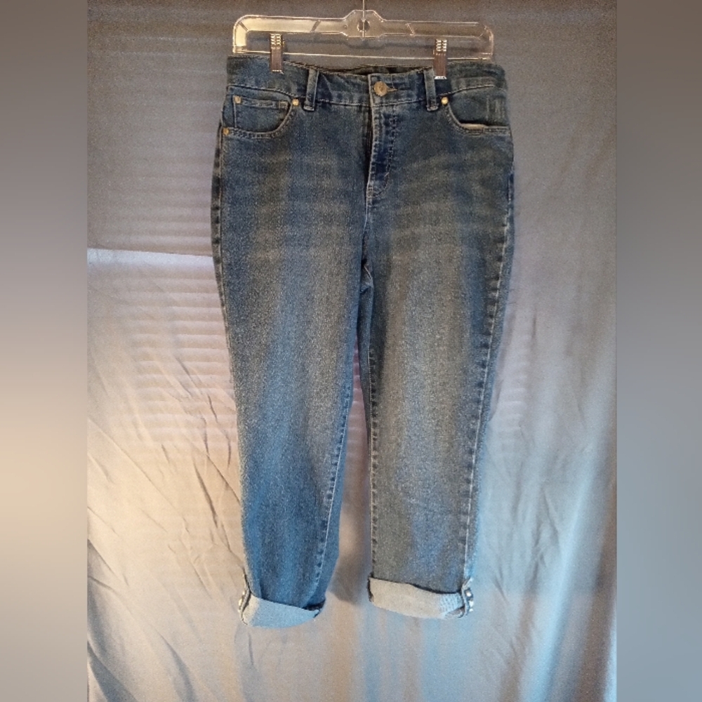 Classic Nine West Mid-rise Denim Stretch Capris